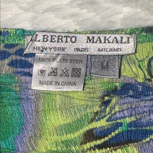 Alberto Makali Set cardigan and sleeveless top, green/ brown, vintage luxury , M - Picture 3 of 12